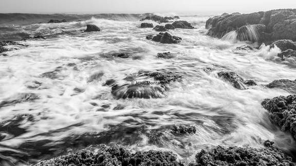 al borde del mar cantábrico a marea baja