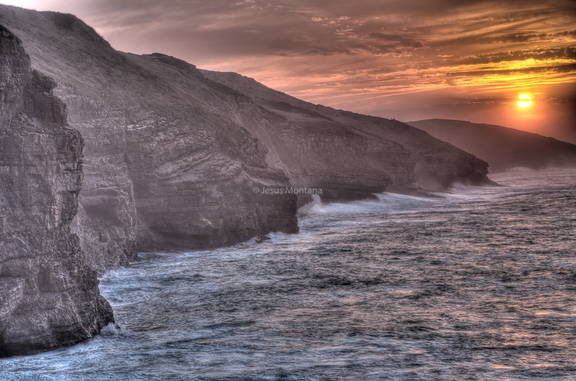 Puesta de sol costa cantabria